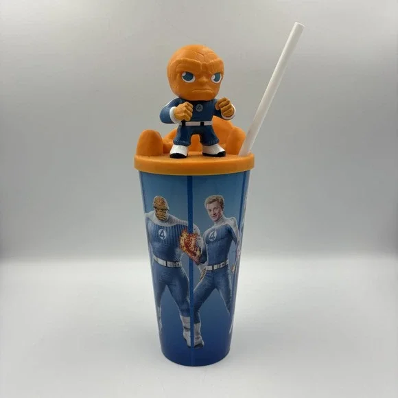 Marvel Fantastic Four The Thing 32oz Blue Movie Theater Plastic Tumbler Cup - Picture 1 of 10